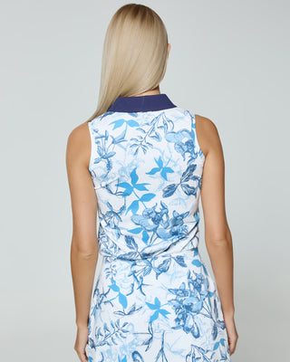 Polo Florido Sin Mangas