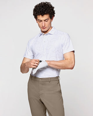 CB Print White Polo Shirt