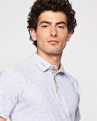 CB Print White Polo Shirt