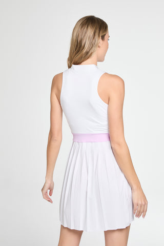 Vestido Bicolor Con Tablas