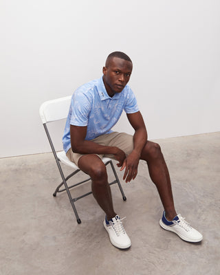 Polo Piqué con Estampado de Medusas