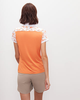 Polo Bicolor Con Estampado