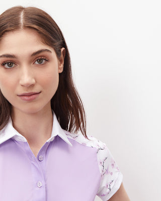 Polo Bicolor Con Estampado