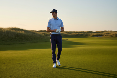 Campaign image with polo outfit in reference mood